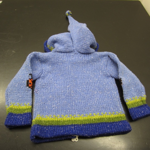 E.C.C. Ecuadorian Clothing Company Hooded Wool Blend Full Zip Sweater Jacket - Picture 2 of 12